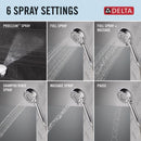 Delta Chrome Plastic 6 settings Handheld Showerhead 1.75 gpm