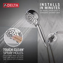 Delta Chrome Plastic 6 settings Handheld Showerhead 1.75 gpm