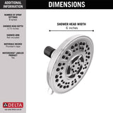 Delta Chrome ABS Plastic 8 settings Showerhead 1.75 gpm