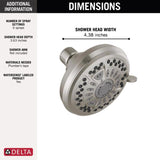 Delta Brushed Nickel Plastic 6 settings Showerhead 1.75 gpm