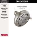 Delta Brushed Nickel Plastic 6 settings Showerhead 1.75 gpm