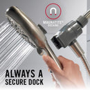 Delta Brushed Nickel ABS Plastic 6 settings Handheld Showerhead 1.75 gpm