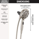 Delta Brushed Nickel ABS Plastic 6 settings Handheld Showerhead 1.75 gpm