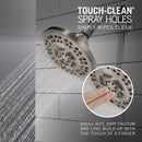 Delta Brushed Nickel ABS Plastic 6 settings Showerhead 1.75 gpm