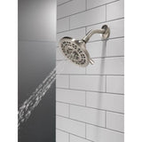 Delta Brushed Nickel ABS Plastic 6 settings Showerhead 1.75 gpm