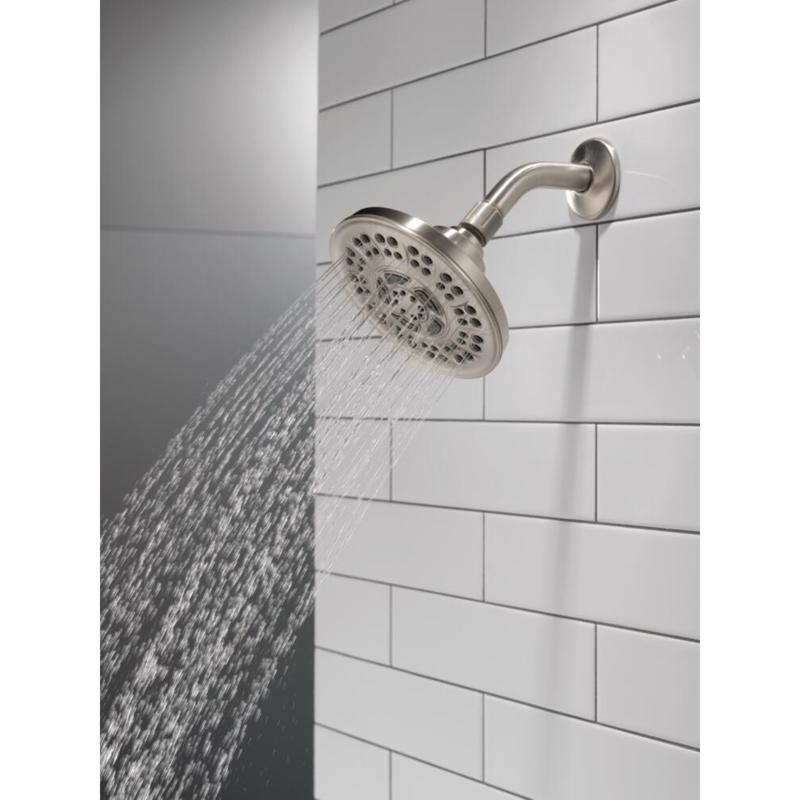 Delta Brushed Nickel ABS Plastic 6 settings Showerhead 1.75 gpm