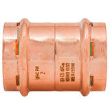QuickFitting 2 in. Press in. Press in. Copper Coupling with Stop