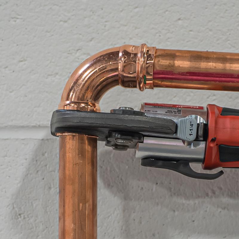 QuickFitting 1-1/4 in. Press in. Press in. Copper 90 Degree Elbow