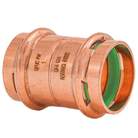 QuickFitting 1 in. Press in. Press in. Copper Coupling with Stop