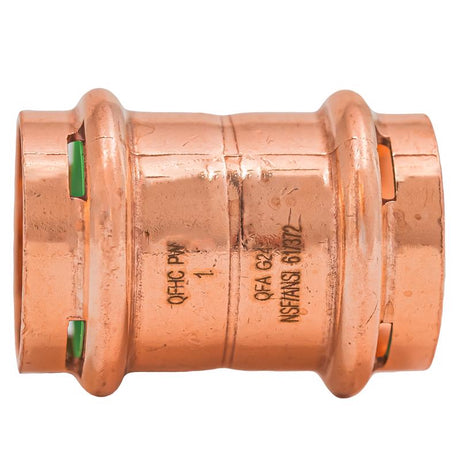 QuickFitting 1 in. Press in. Press in. Copper Coupling with Stop