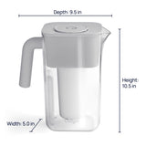 Culligan ZeroWater 10 cups Clear/Gray Water Filter Pitcher