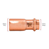 QuickFitting 3/4 in. Press in. FTG in. Copper Reducing Coupling