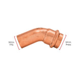 QuickFitting 3/4 in. Press in. FTG in. Copper 45 Degree Street Elbow