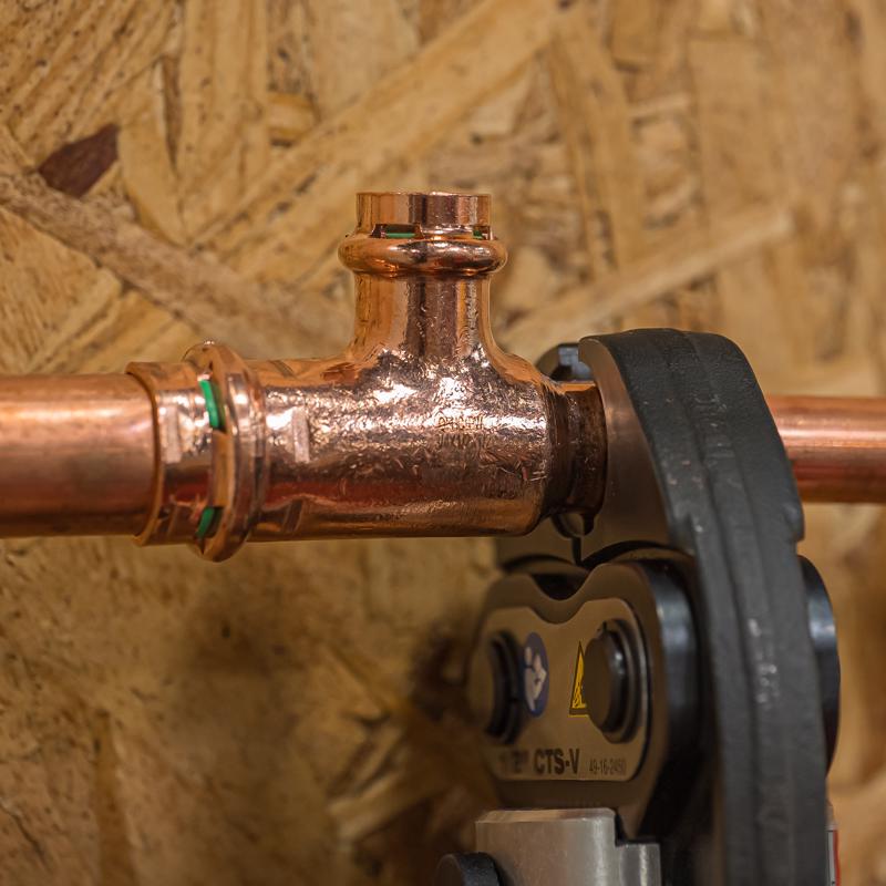 QuickFitting 3/4 in. Press in. Press in. Copper Tee
