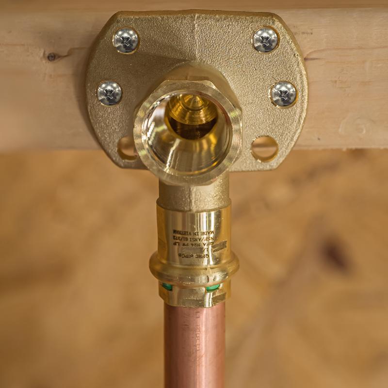 QuickFitting 1/2 in. Press in. Brass 90 Degree Elbow