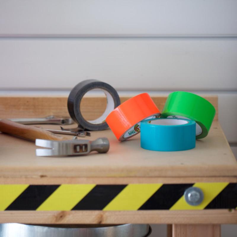 Duck 1.88 in. W X 10 yd L Black/Yellow Duct Tape