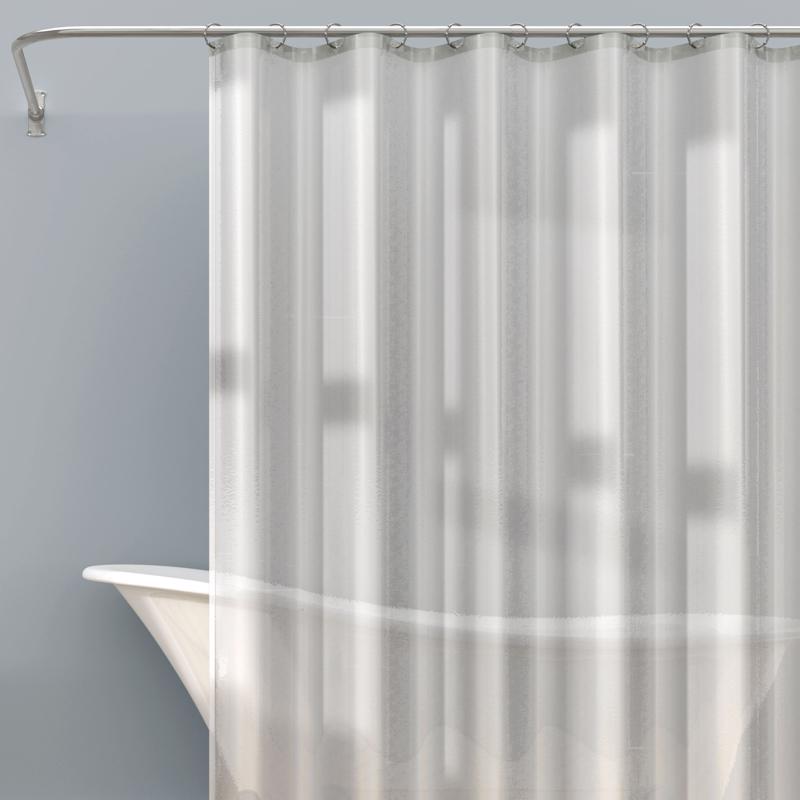 Zenna Home 78 in. H X 70 in. W Frosted Shower Curtain Liner PEVA