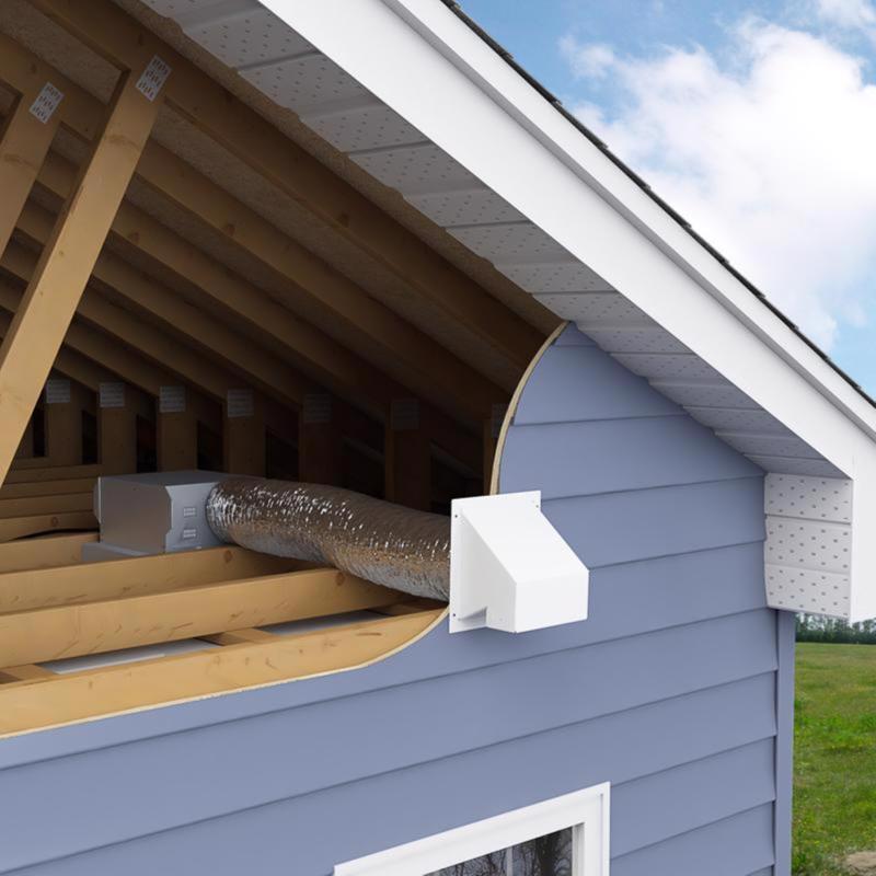 Imperial 12.75 in. L X 8 in. D White Galvanized Steel Wall Exhaust Hood