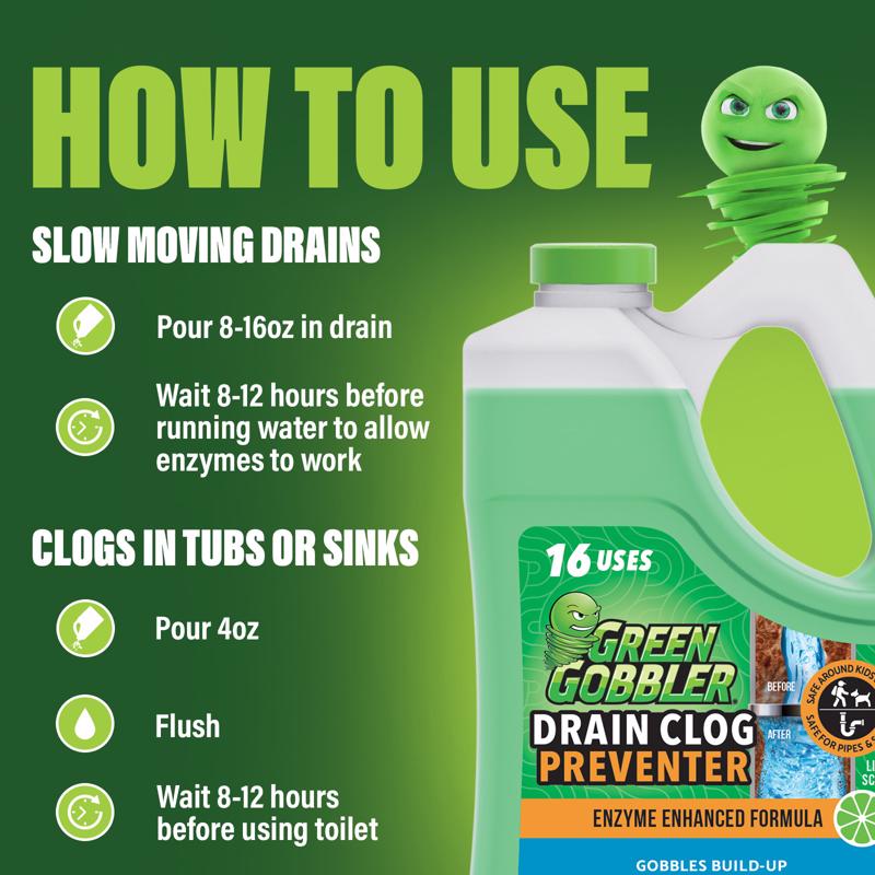 Green Gobbler Liquid Clog Preventer 64 fl. oz.