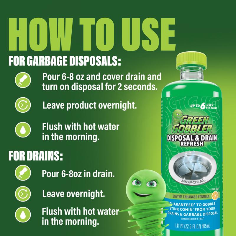 Green Gobbler Liquid Drain Deodorizer 22.5 fl. oz.