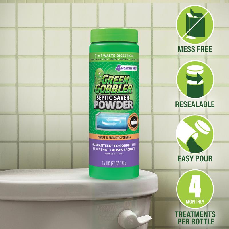 Green Gobbler Powder Septic Tank Treatment 27 oz