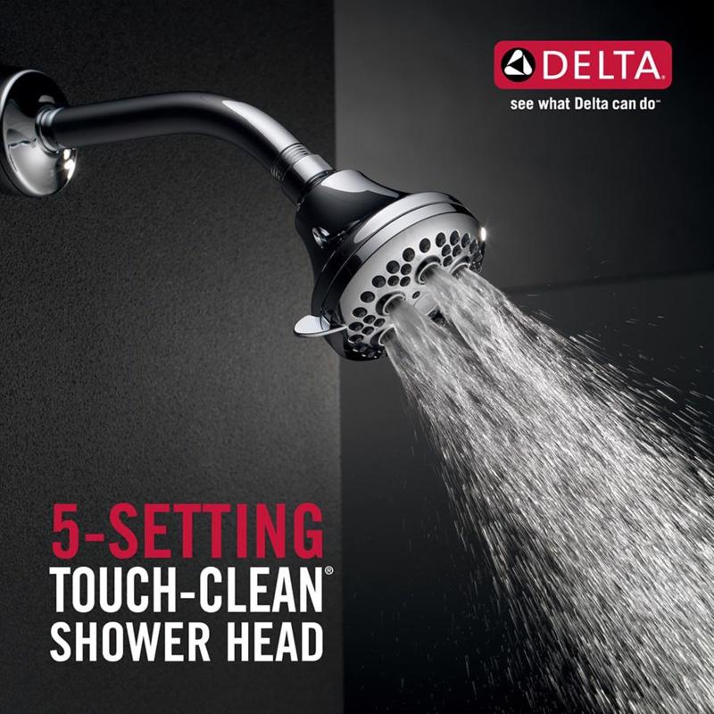 Delta Chrome 5 settings Showerhead 1.75 gpm