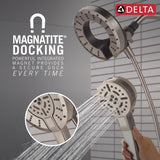 Delta Brushed Nickel 5 settings Showerhead Combo 1.75 gpm