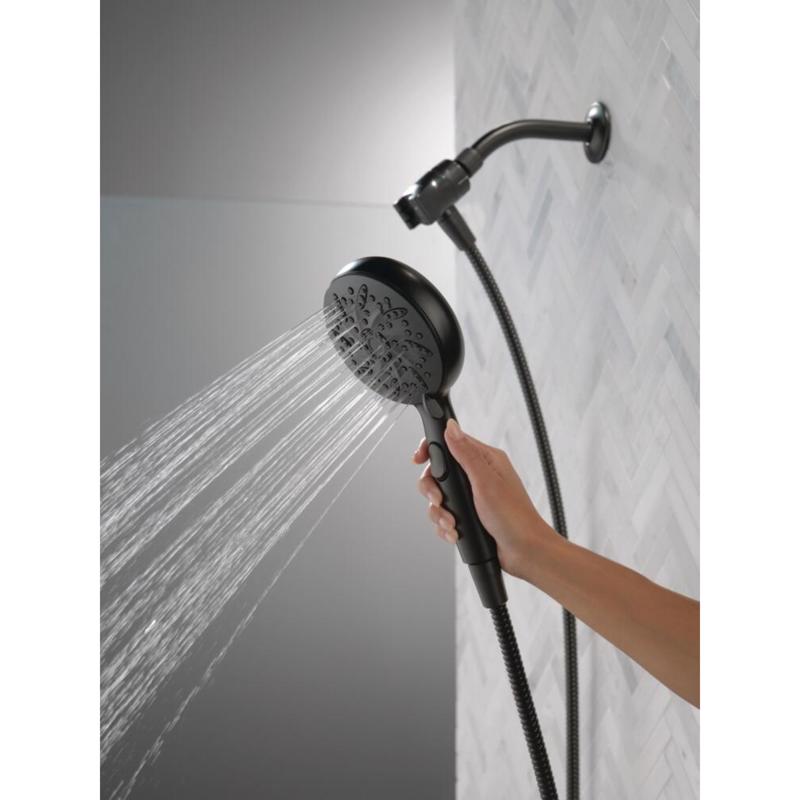 Delta Matte Black 6 settings Handheld Showerhead 1.75 gpm