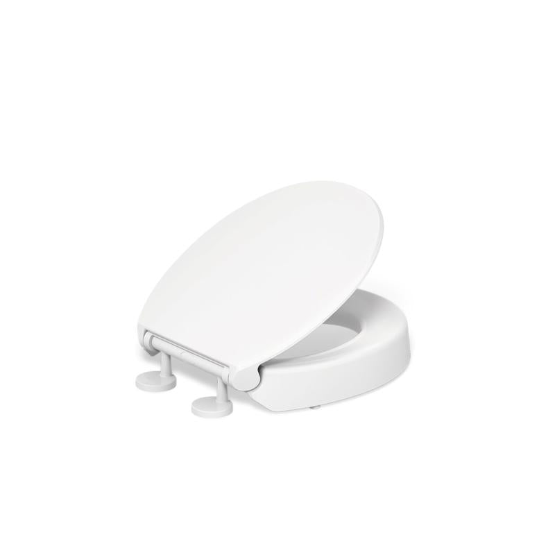 Kohler Hyten Slow Close Round White Plastic Toilet Seat