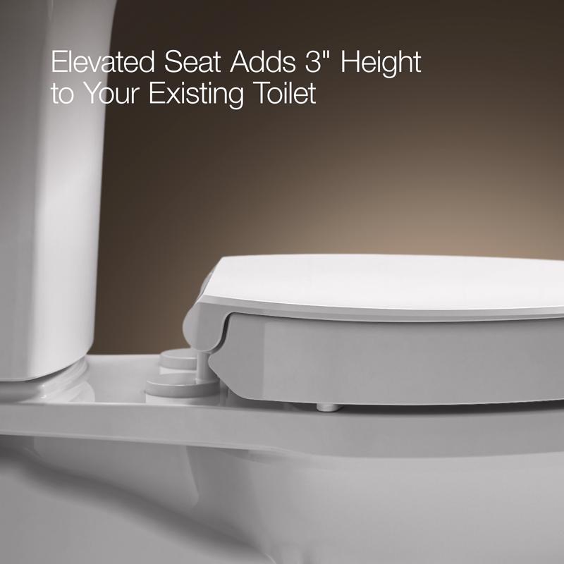 Kohler Hyten Slow Close Round White Plastic Toilet Seat