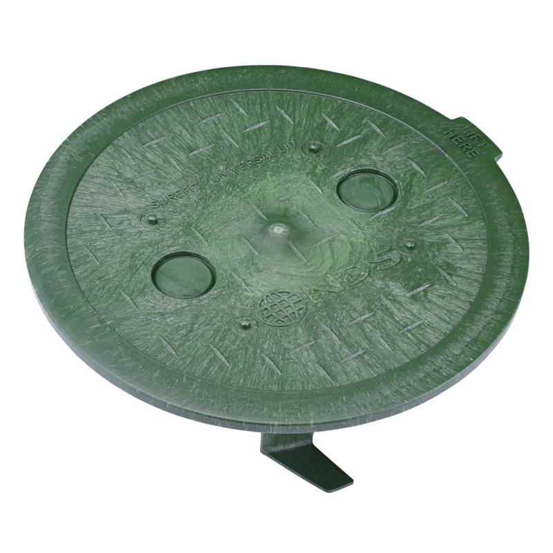 NDS SureFit 6 in. W X 2 in. H Round Valve Box Cover Green