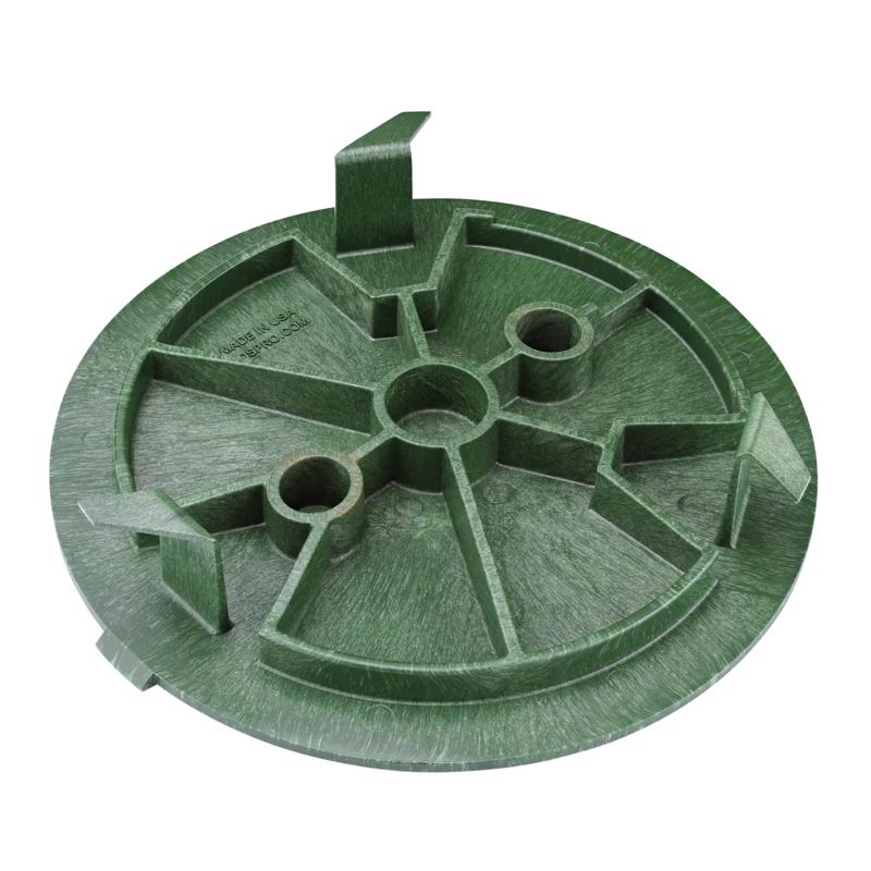 NDS SureFit 10 in. W X 2 in. H Round Valve Box Cover Green