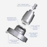 Danco Seventy Chrome 4 settings Showerhead 1.8 gpm