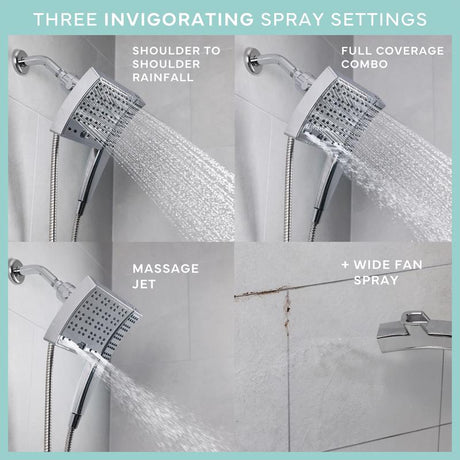 Danco Seventy Chrome 3 settings Showerhead Combo 1.8 gpm