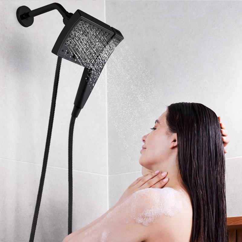 Danco Seventy Matte Black 3 settings Showerhead Combo 1.8 gpm