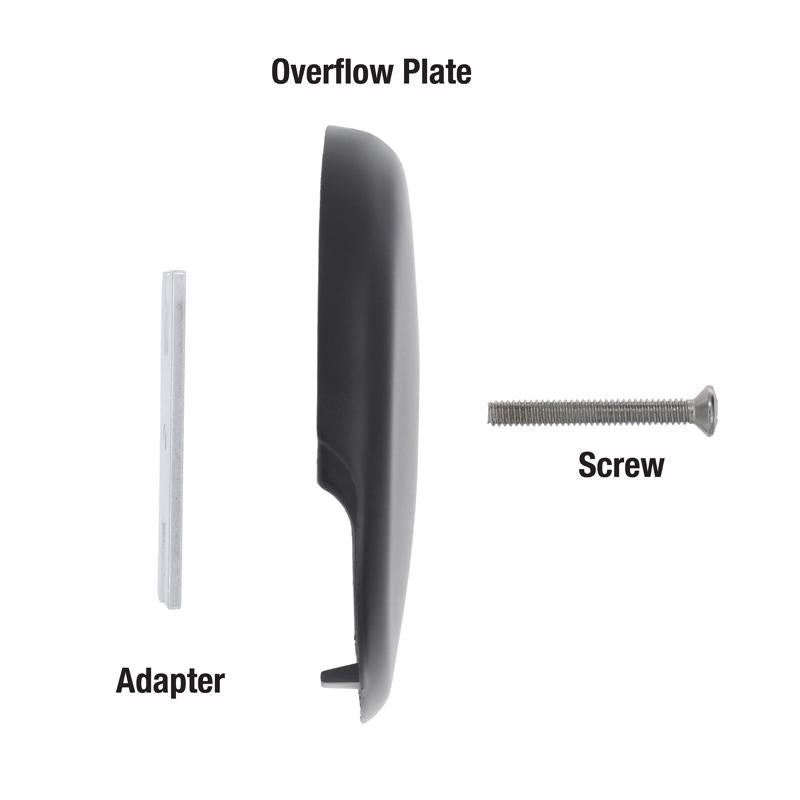 Danco 3 in. Matte Black Round Plastic Overflow Plate