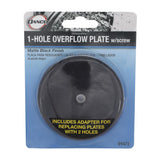 Danco 3 in. Matte Black Round Plastic Overflow Plate