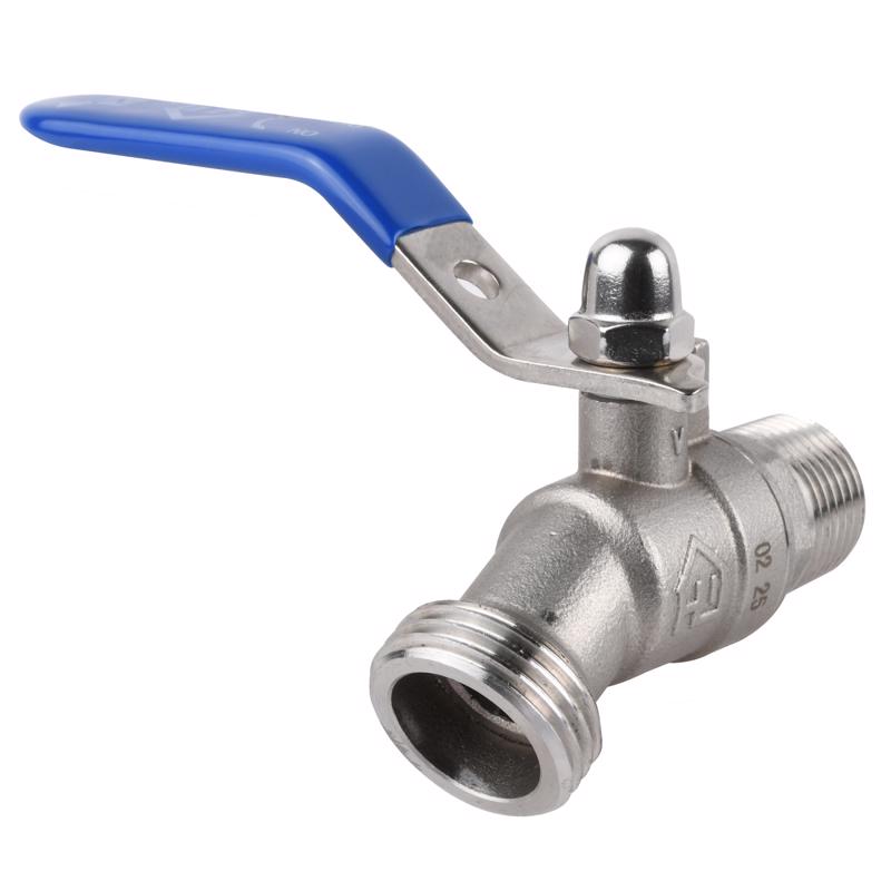 Homewerks Worldwide 1/2 in. MIP in. X 3/4 in. Garden Hose Thread Stainless Steel Bent Nose Hose Bibb