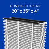 AprilAire 20 in. W X 25 in. H X 4 in. Synthetic Fiber 13 MERV Pleated Air Cleaner Cabinet Air Filter