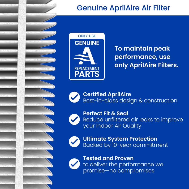 AprilAire 20 in. W X 25 in. H X 4 in. Synthetic Fiber 11 MERV Pleated Air Filter 1 pk