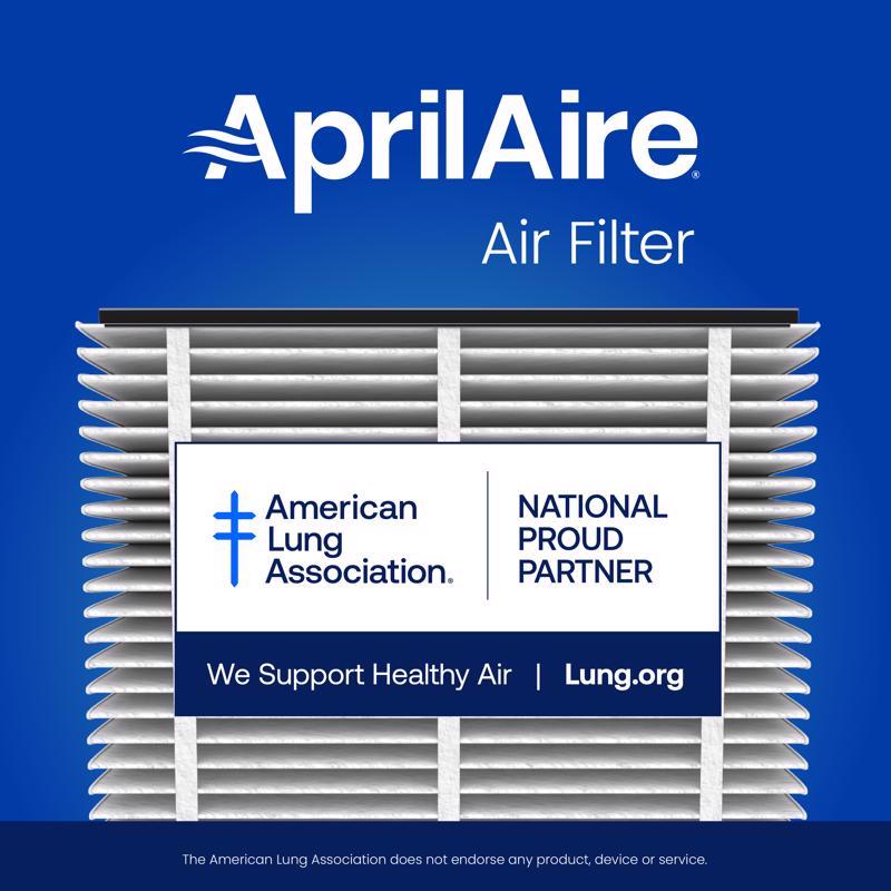 AprilAire 16 in. W X 25 in. H X 4 in. Synthetic Fiber 13 MERV Pleated Air Cleaner Cabinet Air Filter
