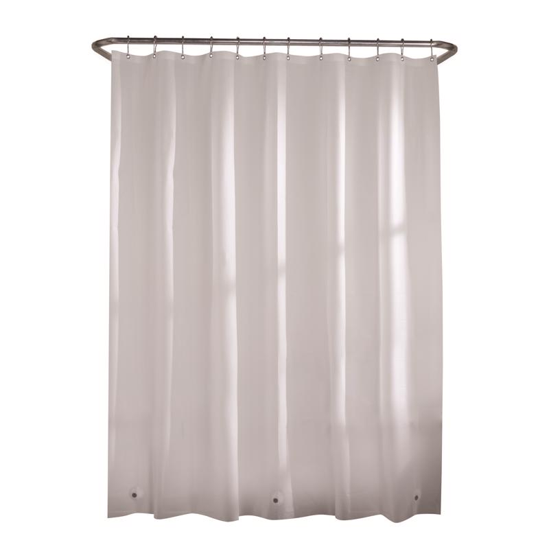 Zenna Home 72 in. H X 70 in. W Frosted Shower Curtain Liner PEVA