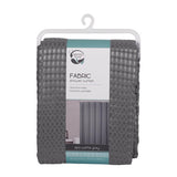 Zenna Home 72 in. H X 70 in. W Grey Spa Waffle Shower Curtain Fabric