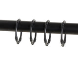 Zenna Home Matte Black Metal Shower Curtain Rings 12 pk
