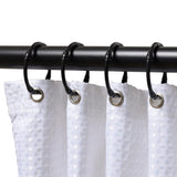 Zenna Home Matte Black Metal Shower Curtain Rings 12 pk