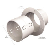Deflect-O EZ Dock 4 in. D White Plastic Dryer Clean Out Connector
