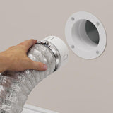 Deflect-O EZ Dock 4 in. D White Plastic Dryer Clean Out Connector