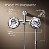 Kohler Bellerose Polished Chrome Plastic 3 settings Showerhead Combo 1.75 gpm