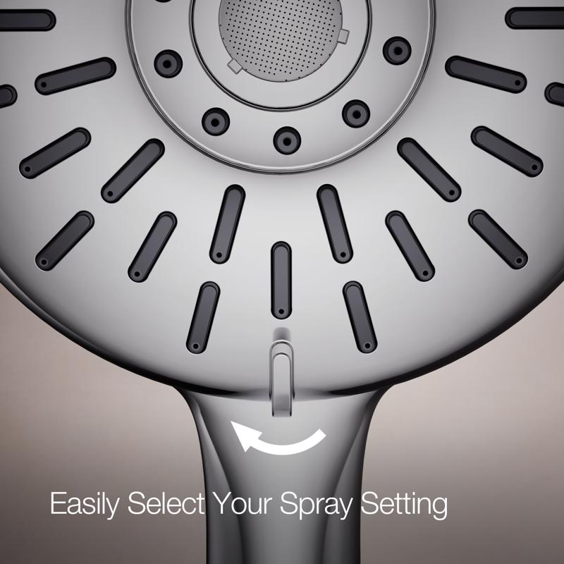 Kohler Bellerose Polished Chrome Plastic 3 settings Showerhead Combo 1.75 gpm