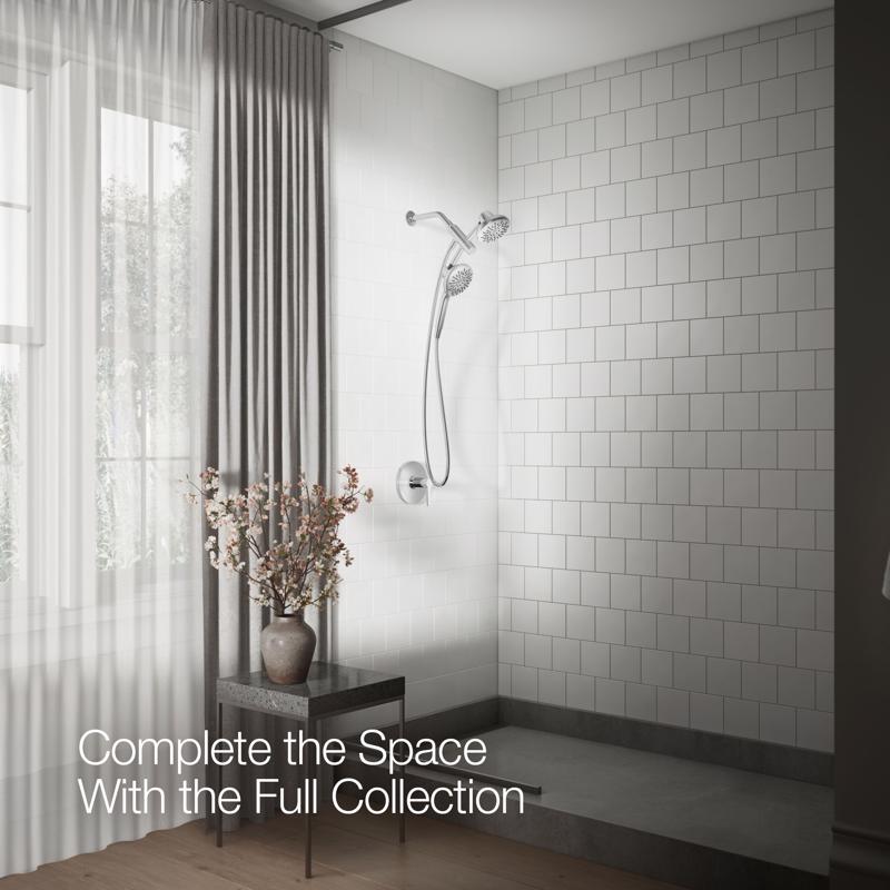 Kohler Bellerose Polished Chrome Plastic 3 settings Showerhead Combo 1.75 gpm